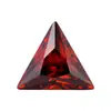 Huagang Gems Zircón Rojo Granate Triangular 5A Piedra Suelta Pendientes Triangulares DIY Circonita Cúbica Cz Artificial