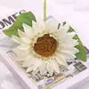 Atrezzo de Fotografía de Girasol Artificial, Estilo Rústico para el Hogar, Flor Artificial Realista de un Solo Tallo al por Mayor, Girasol para Sala de Estar