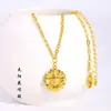 Tienda de Oro Mismo Estilo 24K Oro Brillante Margarita Girasol Collar Flor Cadena para Clavícula Moda Elegante Versátil Collar para Mujeres