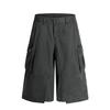 Z015 Calças Americanas Retrô de Verão High-End com Bolsos Multi-Aba Design Desconstruído Shorts Cargo Casuais Soltos Masculinos de Três Quartos
