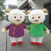 Traje Tang de Año Nuevo Mascota de Dibujos Animados Oveja Pequeña Disfraz de Muñeco Disfraz de Mascota para Actividad en Lugar Turístico Performance de Apertura