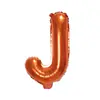 Balão de filme de alumínio preto laranja vermelho com letra em inglês de 16 polegadas decoração de layout criativo balão de folha de alumínio com letra A-Z