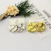 Aretes geométricos de acero inoxidable, broqueles dorados simples y elegantes, aretes colgantes versátiles a rayas estilo ins, joyería geométrica