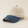 2025 Gorra de Béisbol Rígida de Cinco Piezas de Algodón Puro con Combinación de Colores Transfronteriza Gorra Trucker Bordada con Placa Ligera Estilo Unisex Casual