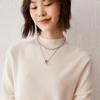 Suéter de Cachemir Puro de Montaña 100% Listo para Usar de Primera Línea para Mujer Cuello Alto Cuello Cisne Suéter sin Costuras Color Sólido Suéter Básico Versátil