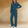 Conjunto de Duas Peças Novo Outono 2026 Moda Feminina Europeia e Americana Comércio Exterior Transfronteiriço Conjunto de Top e Calça Wide Leg