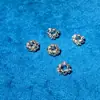 Alta Retención de Color Relleno de Oro de 14K Micro-Pavimentado Zirconio Corona Cruz Separador Accesorios de Cristal Pulsera Collar Accesorios de Cuentas para DIY
