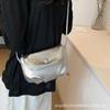 Bolso cruzado plisado de nicho estilo coreano 2024 Nuevo popular en Internet estilo extranjero Ins bolso de mensajero Bolso de hombro de moda para mujer