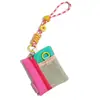 Nuevo Bolso para Monedas con Tarjetero y Estuche para Auriculares Unisex Asequible para Exteriores con Bloques de Color Resistente al Desgaste Resistente al Agua Accesorio de Moda