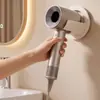 Soporte para secador de pelo perezoso con ventosa, instalación sin taladro, manos libres, soporte de pared para secador de pelo para baño y inodoro