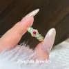Anillo Abierto Irregular con Zirconia Goteo de Aceite Modelo Nuevo 2026, Anillo para Dedo Índice Estilo Corte Vintage, Joyería de Lujo Ligero de Gama Alta