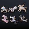 Joias criativas de animais transfronteiriças zebra pedra preciosa cavalo capa de celular beleza faça você mesmo materiais de strass feitos à mão atacado