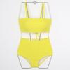 2024 Novo Maiô Feminino de Duas Peças com Cintura Alta, Cobre a Barriga, Emagrecimento, Moda Praia, Piscina Termal Feminino [uma geração de cabelo]]