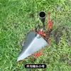 Azada Triangular Puntiaguda para Zanjas, Acero Engrosado, Herramienta Agrícola Multifuncional para Surcar, Plantar Verduras, Fertilizar, Aflojar la Tierra, Desmalezar y Arar