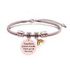 Pulsera europea y americana transfronteriza de acero inoxidable hueso de serpiente etiqueta Día del Maestro arcoíris regalo festivo grabado pulsera de acero titanio
