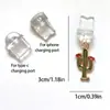 Novo e Charmoso Plug de Silicone para Porta de Fone de Ouvido Cactus Plano da Amazon