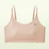 Ropa interior sin costuras con copa fija en stock para niñas de primaria y secundaria, chalecos para niños, sujetadores de desarrollo para niñas