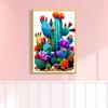 Mona Lisa punto de cruz real cactus nuevo moderno simple planta sala de estar porche decoración bordado a mano con hilo
