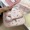 Nova bolsa de maquiagem fofa com tema de gato para mulheres, design estiloso, portátil, grande capacidade, perfeita para viagens, artigos de higiene pessoal e produtos de skincare, atacado com frete grátis