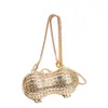 2026 Nuevo Bolso de Noche Portátil Transfronterizo para Mujer, Bolso para Lipstick, Mini Bolso, Bolso Caja Totalmente de Diamantes, Bolso de Mano Pequeño, Bolso Cruzado para Mujer