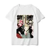 Camiseta nova de manga curta estilo mangá de personagem SPY x FAMILY