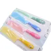 Peine de Moda Peine de Dos Tonos Peine con Cabeza Alisadora Peine de Bloqueo de Color Peine de Dientes Medios Dientes Finos Peine para Cabello Largo de Mujer Peine de Maquillaje