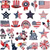 Parches Bordados del Día de la Independencia Decoraciones Festivas Parches de Bandera Día Nacional Americano Parches Bordados de Estrella de Cinco Puntas Molino de Viento