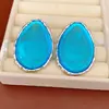 Pendientes de Resina Plateada con Forma de Gota, Simples y Elegantes, Pendientes Versátiles de Nicho con un Toque de Lujo Ligero y Sensación de Alta Gama, Venta al por Mayor