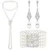 Accesorios de Moda Más Vendidos de Amazon, Conjunto de Collar Largo de Perlas Retro Europeo y Americano, Conjunto de Collar Elegante y Lujoso