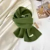 Bufanda de Lana Otoño e Invierno Gama Alta Color Sólido Calentador de Cuello Pequeño Calentador de Cuello Tejido Cálido para Mujer Bufanda 100% Lana para Mujer Venta al por Mayor