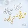 Cobre Chapado en Oro de 18 Quilates Superficie Plateada Brillante Anillo Círculo Qiankun Bucle Cerrado Materiales para Accesorios de Joyería de Collar Hecho a Mano para DIY