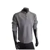 Camiseta de Manga Larga para Hombre Estilo Americano Ins Otoño Retro Nueva Patrón de Olas Nueva Tendencia Top Casual para Exteriores