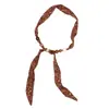 Lenço de Seda Fresco Floral Estilo Dopamina, Acessório de Pescoço Elegante Pastoral, Lenço Feminino para Primavera e Verão, Fita Decorativa para Saídas de Viagem