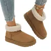 Zapatos de comercio exterior, antideslizantes, botas de nieve con forma de papa, sin venta al por mayor, botas de media pantorrilla, forradas de felpa, con pelo integrado, engrosadas para abrigar, forradas de felpa, invierno