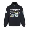 Sudadera con capucha de terciopelo Bpm con estampado de letras Broken Planet, holgada, casual, para hombre y mujer, moderna, otoño e invierno