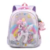 Nueva Mochila Escolar Infantil para Niñas Mochila de Dibujos Animados de Unicornio Ligera para Reducir la Carga Mochila Escolar de Jardín de Infancia Transfronteriza