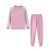 Pijamas para Niños, Ropa de Otoño para Niñas y Pantalones Largos, Camisetas Térmicas de Terciopelo Grueso para Niños Tallas Mediana y Grande, Ropa Interior Térmica para Niños, Conjuntos de Ropa para el Hogar