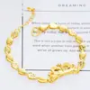 Atacado Vietnã anel de ouro de areia terno anel de coroa banhado a cobre ouro 24k anel de latão pulseira colar três peças