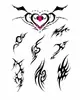 Adesivo Tatuagem Estilo Gótico Borboleta Rosa Tótem para Cintura Quadris Área Íntima de Meninas Nicho Yami
