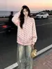 Sudadera de Marca de Moda Estilo Americano a Rayas con Cuello Alto y Estampado de Estrellas para Mujer, Chaqueta Deportiva Casual Otoño e Invierno, Novedad Otoño 2026