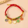 2026 Novo Estilo Chinês Nó Quadrado Pulseira de Fio Vermelho, Tendência Nacional Presente Requintado para Amigos, Pulseira de Fio Vermelho Artesanal Atacado