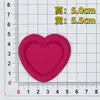 Parche de Silicona Suave de PVC con Forma de Corazón Espejado Accesorios DIY para Fundas de Teléfono y Soportes de Airbag