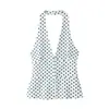 Moda Popular Europea y Americana para Mujer de Aliexpress Transfronterizo Estilo Francés Sexy Chica Caliente Moda Conjunto de Top y Pantalones de Lunares