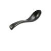 Cuchara negra de melamina transfronteriza cuchara sopera esmerilada cuchara para fideos cuchara para comidas resistente a caídas cuchara de plástico imitación porcelana cuchara de tamaño