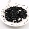3.5-10mm Cuentas Redondas de Cristal Negro Cuentas Sueltas Cuentas Hechas a Mano Pulsera DIY Collar Cuentas Espaciadoras Accesorios de Joyería