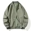 Abrigo de hombre, primavera y otoño, informal, holgado, de béisbol, estilo americano, de marca de moda, chaqueta combinable, de color liso, ropa sencilla para hombre.