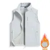 Novo Colete Softshell Outdoor Masculino Outono/Inverno 2026, Gola Alta, à Prova de Vento, Quente, Colete para Trabalho, Personalizável com Texto Impresso