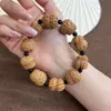 Pulsera de patrón cerebral cacahuete nuez pulsera cuentas cuentas de mano literaria antigua regalo para hombres y mujeres al por mayor plato jugar