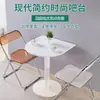 Mesa Redonda Pequena Estilo Nórdico, Mesa Moderna para Recepção e Negociação, Mesa de Cabeceira para Varanda e Quarto de Casa Nórdica, Mesa de Jantar para Loja de Chá com Leite