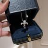 Colar com pingente de íris de zircônia de alta qualidade requintado, design de nicho feminino, temperamento simples, famosa corrente de clavícula de ouro